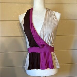 Bebe Colorblock Halter Top – Y2K Style – Size XS – Rare Find